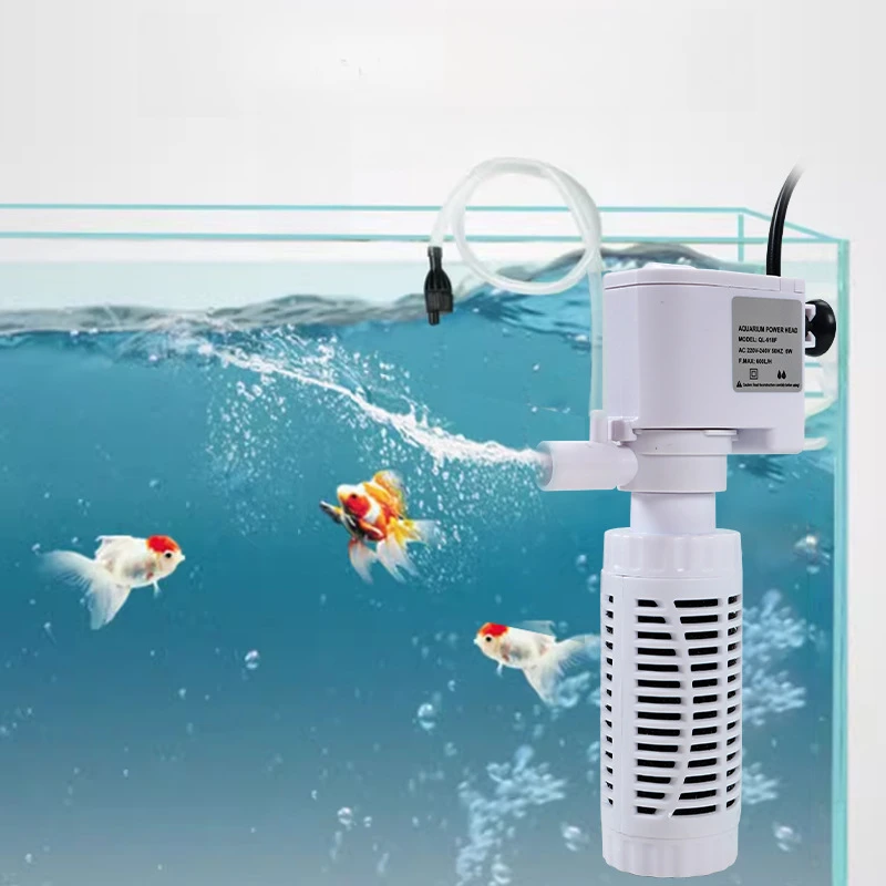 鱼缸过滤器内置过滤潜水泵净水循环系统增氧造浪淡海水小型制氧机