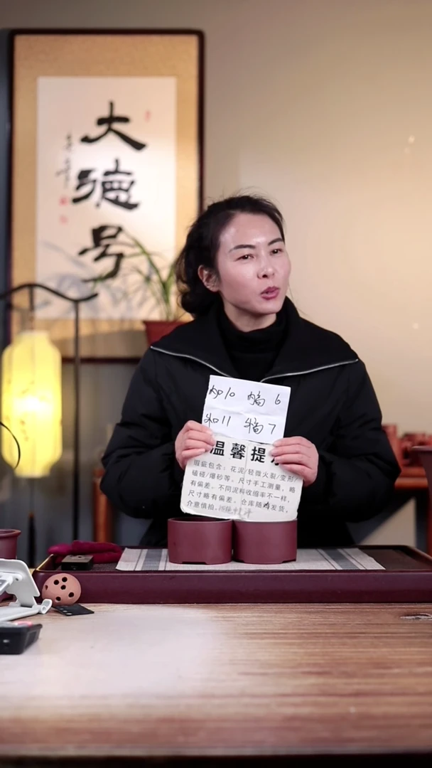 【闪购商品】紫砂花盆瑕疵龙血砂迷你矮圆盆一对无托