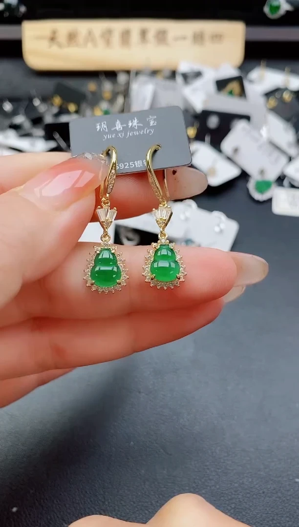 银S925镶嵌戒指翡翠1