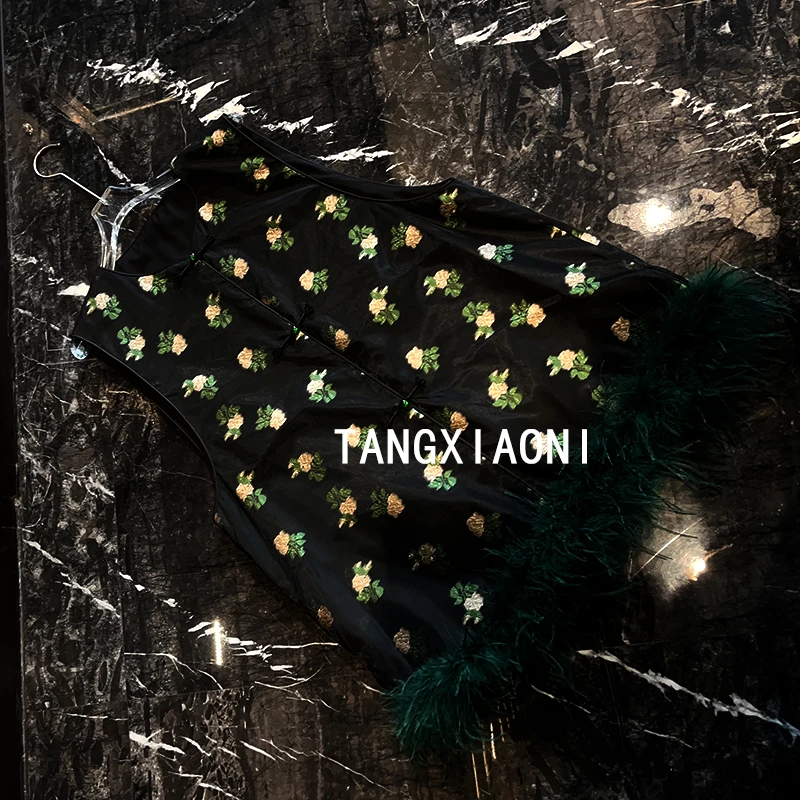 重磅 渠道货【绿蘋花渐 】重磅刺绣 小花毛毛马甲