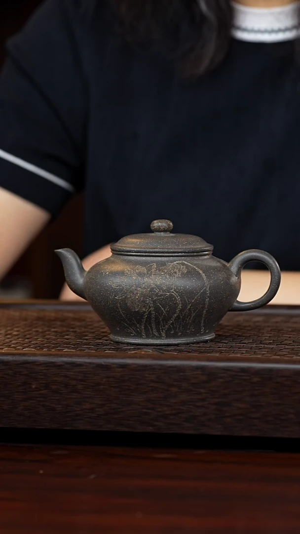 茶壶紫砂33号，丹壶溢香紫砂壶260毫升