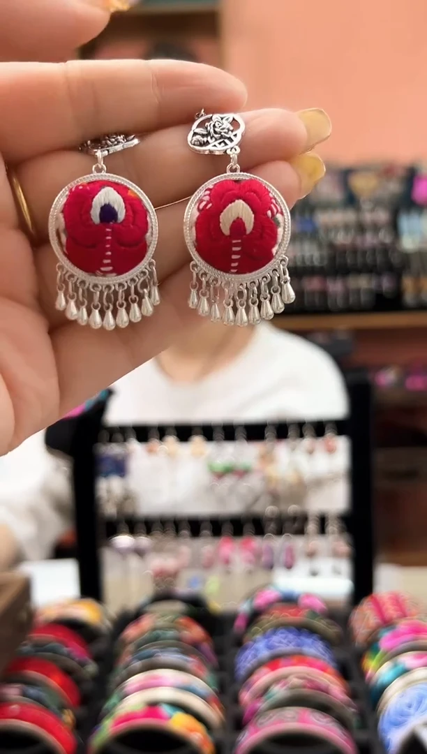 织绣艺枝独绣老绣饰品239