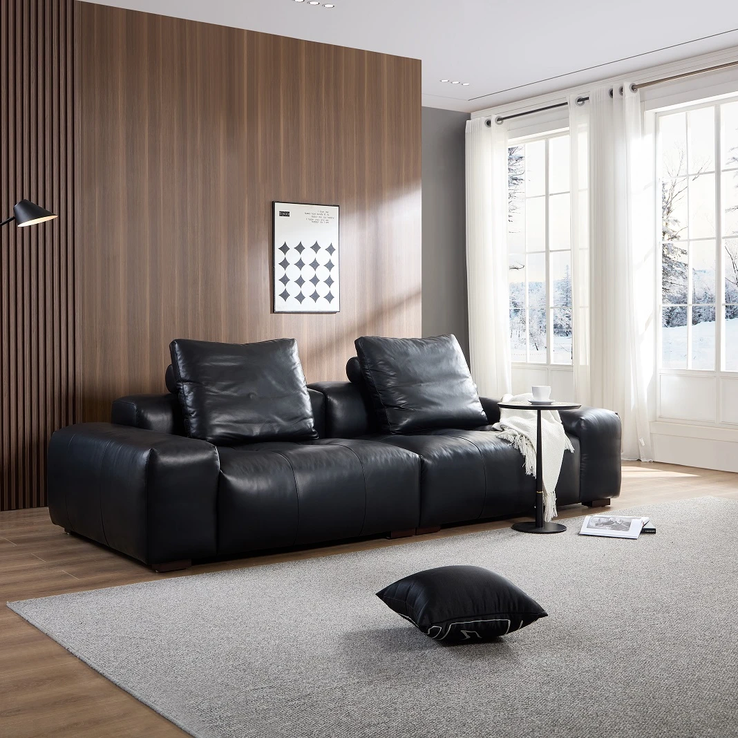 QK6047 轻奢时尚头层牛皮 像素沙发 皮艺简约全真皮沙发