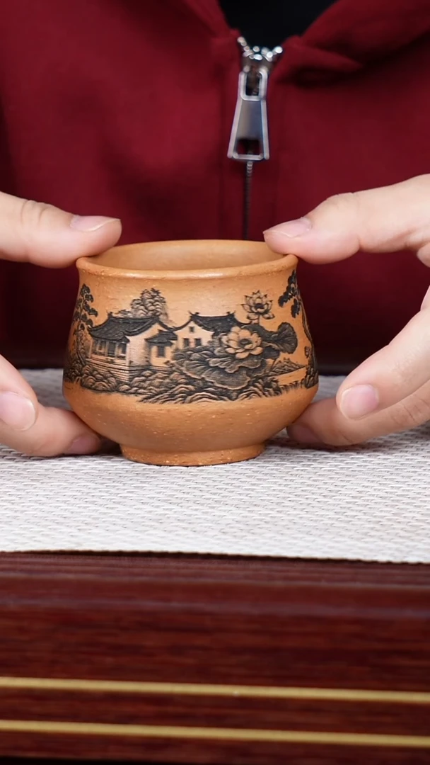 茶杯紫砂宜兴原矿紫砂 全手工制作