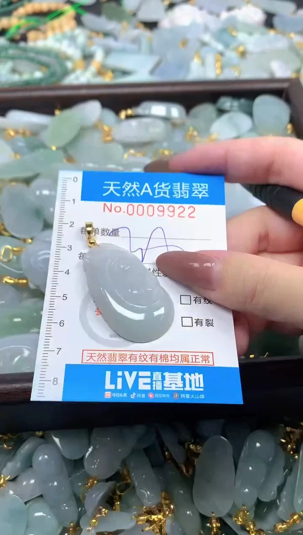 颈饰未镶嵌翡翠净货挂件-9922