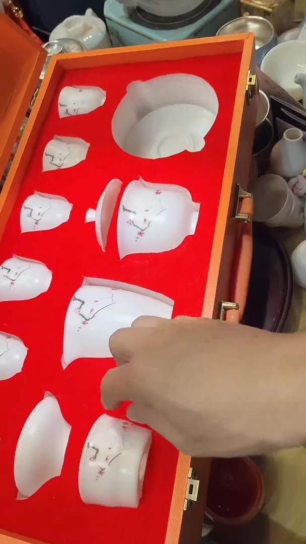 瓷片德艺茶器直播间@@梅花套装