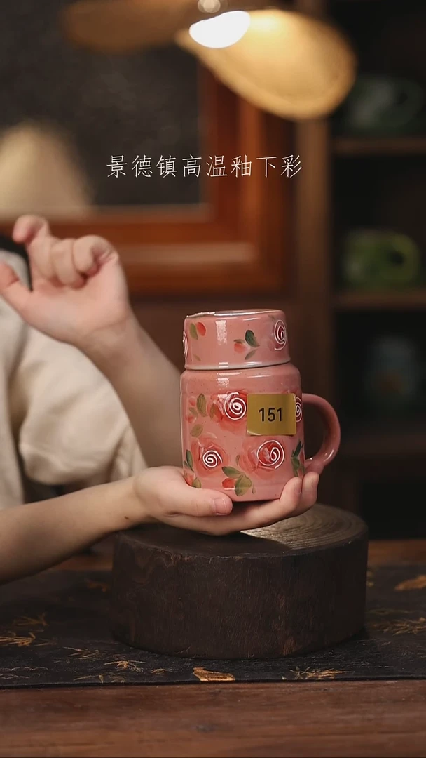 陶瓷景德镇高温釉下手绘陶瓷@L151@
