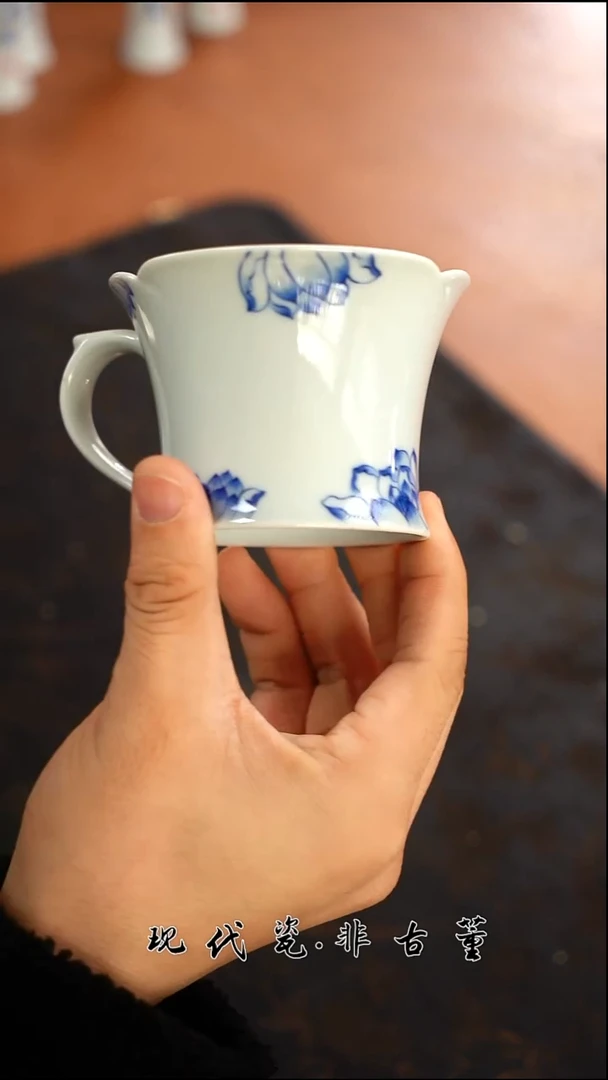 杯子陶瓷正春堂荷花鱼咖啡杯（售后需完整开箱视频）