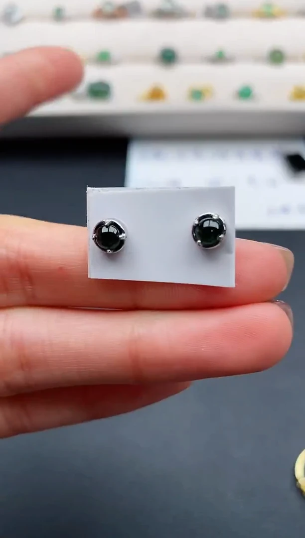 银S925镶嵌戒指翡翠444444444+5