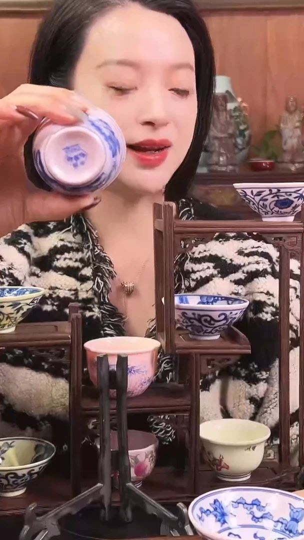 摆件陶景德镇精美陶瓷杯