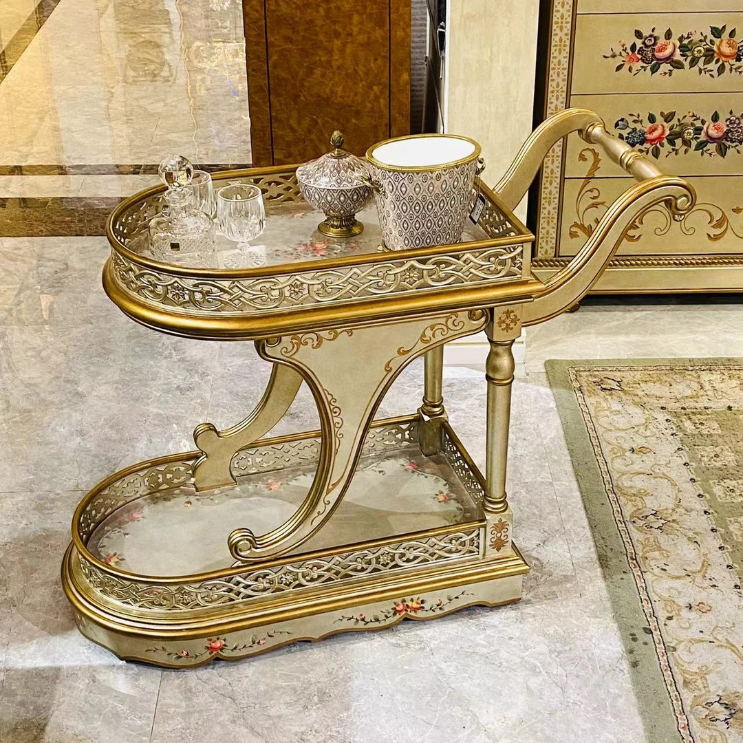 派力斯/精美居家展示凉亭柜/居家法式美式客厅卧室餐车手绘餐厅柜