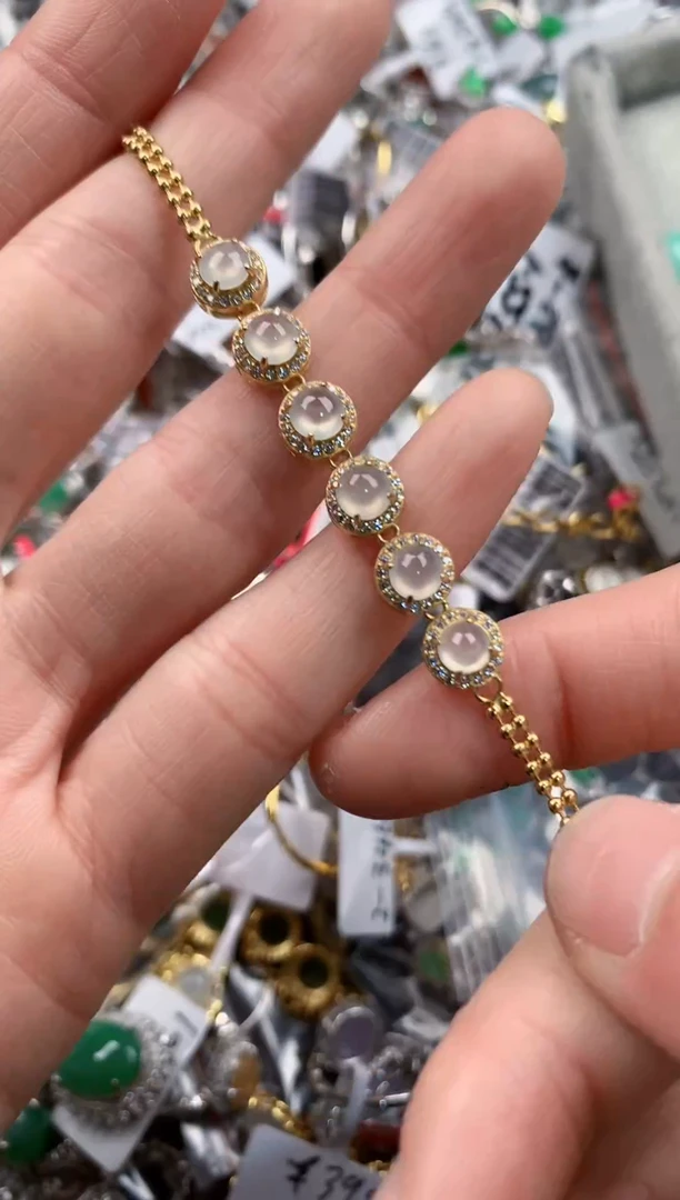 银S925镶嵌戒指翡翠111   6