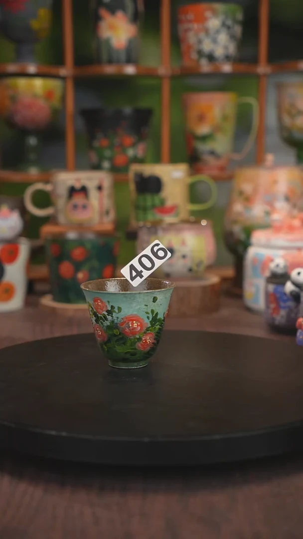 紫砂油画釉下彩手绘406