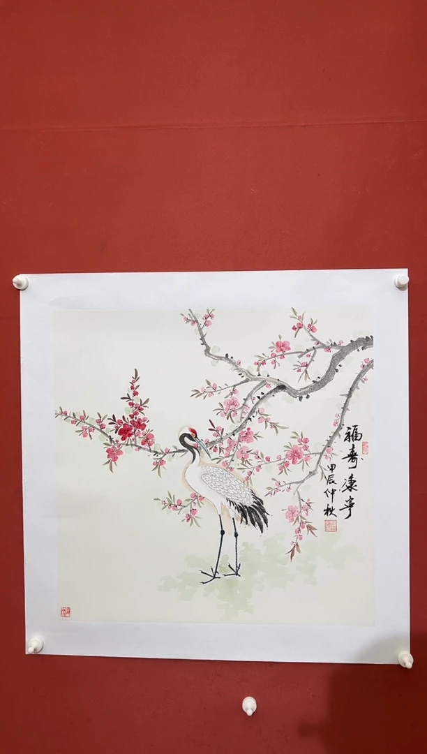 【闪购商品】国画花鸟-70斗方-托底5