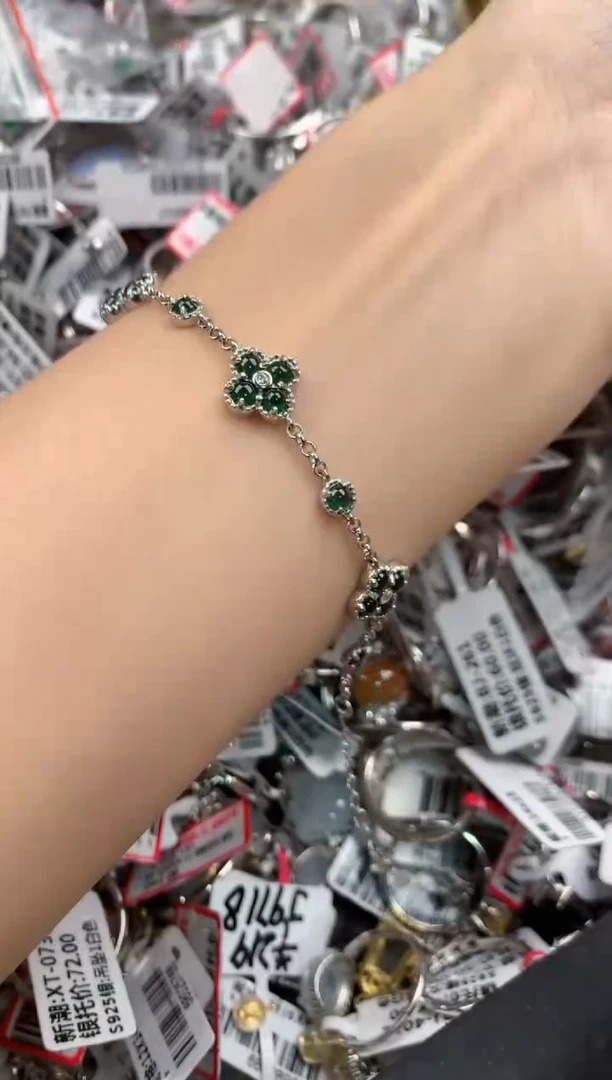 银S925镶嵌戒指翡翠777------1