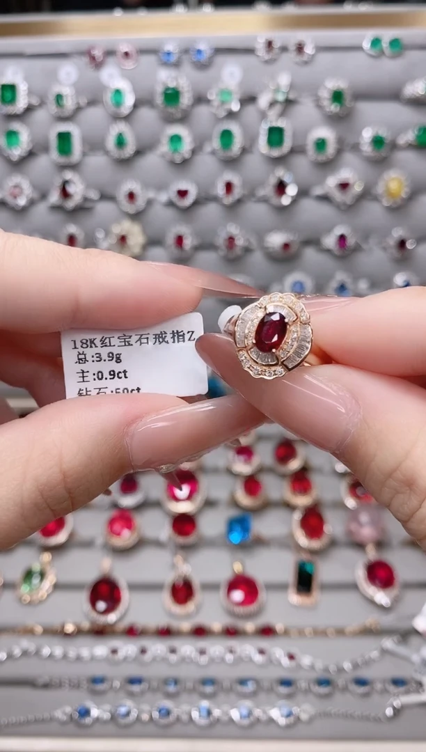 【闪购商品】红宝石18K金戒指18K金镶嵌1