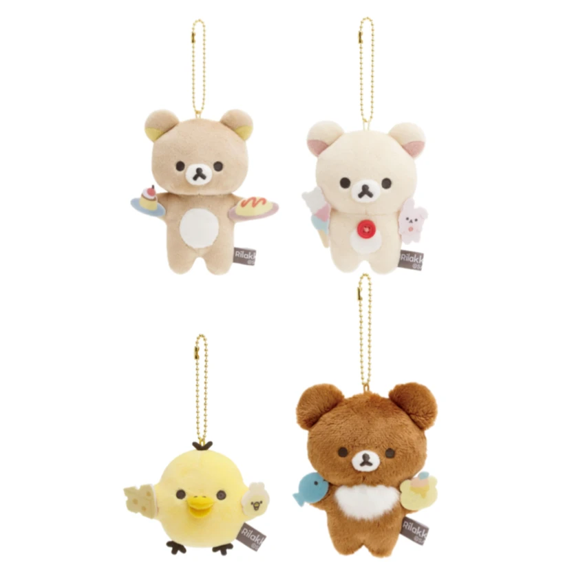 日本San-X正版Rilakkuma轻松熊甜品系列毛绒挂件可爱卡通礼物现货