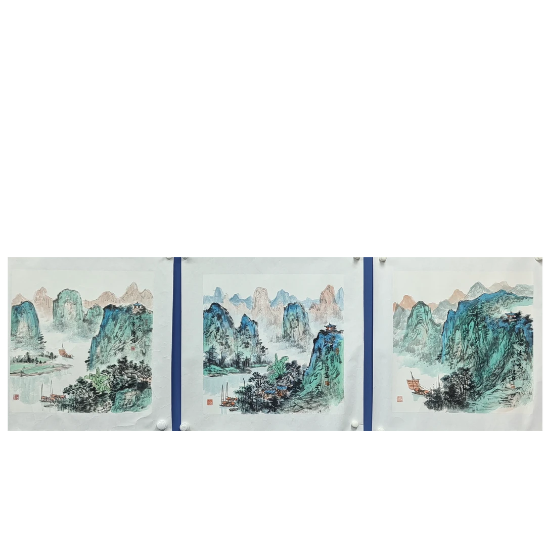 陈之谦美术作品青绿山水