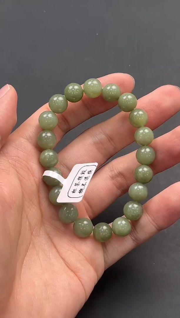 未镶嵌手串和田玉福利若羌青黄口手串卡10微色差
