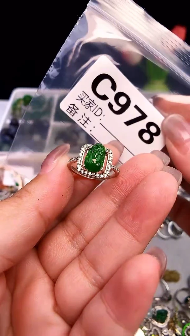 吊坠(不含链)银S925镶嵌翡翠1