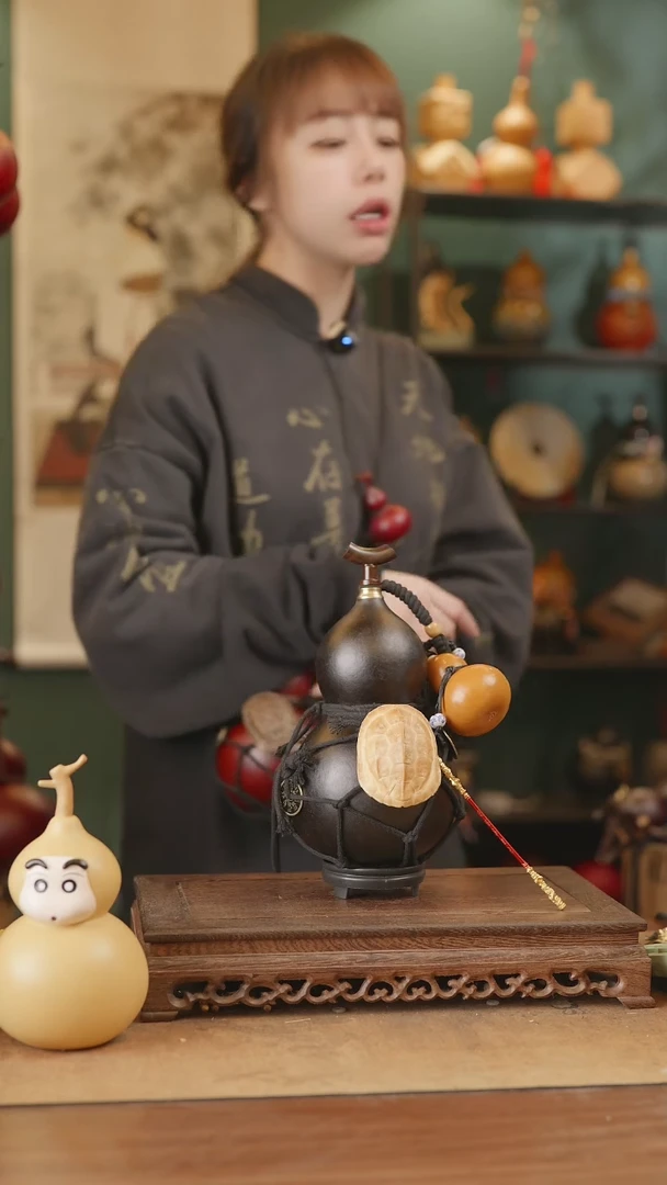 【闪购商品】155号精品天然大漆工艺防渗内胆酒葫芦~