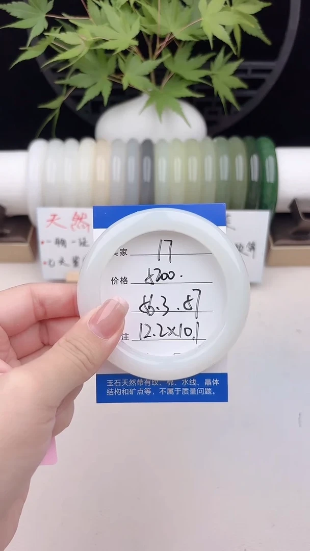 和田玉手镯未镶嵌17.白玉
