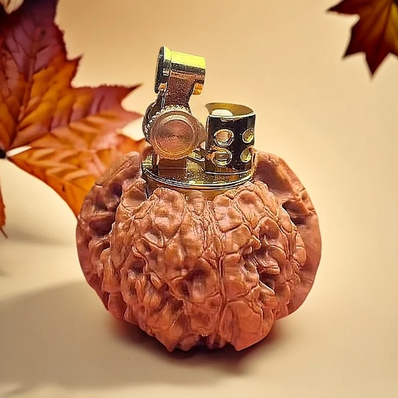 文玩核桃煤油创意打火机便携创意 纯手工礼物【无油】可爱时尚经典