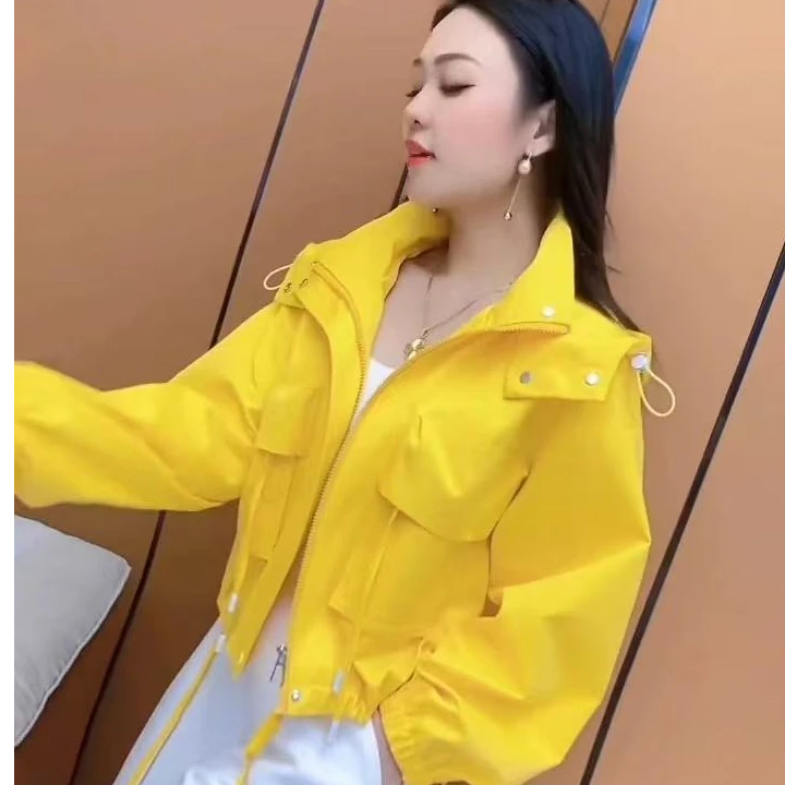 2025春季新款时尚起百搭休闲连帽韩版个性减龄时尚短款外套