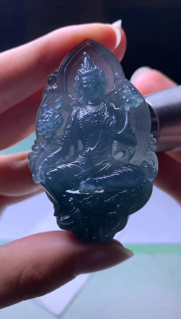 定制翡翠未镶嵌蒲****～毛货-不退不换