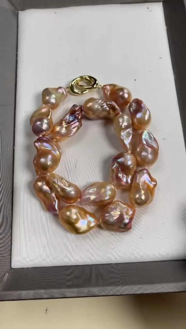 【闪购商品】淡水珍珠项链银S925镶嵌巴洛克项链