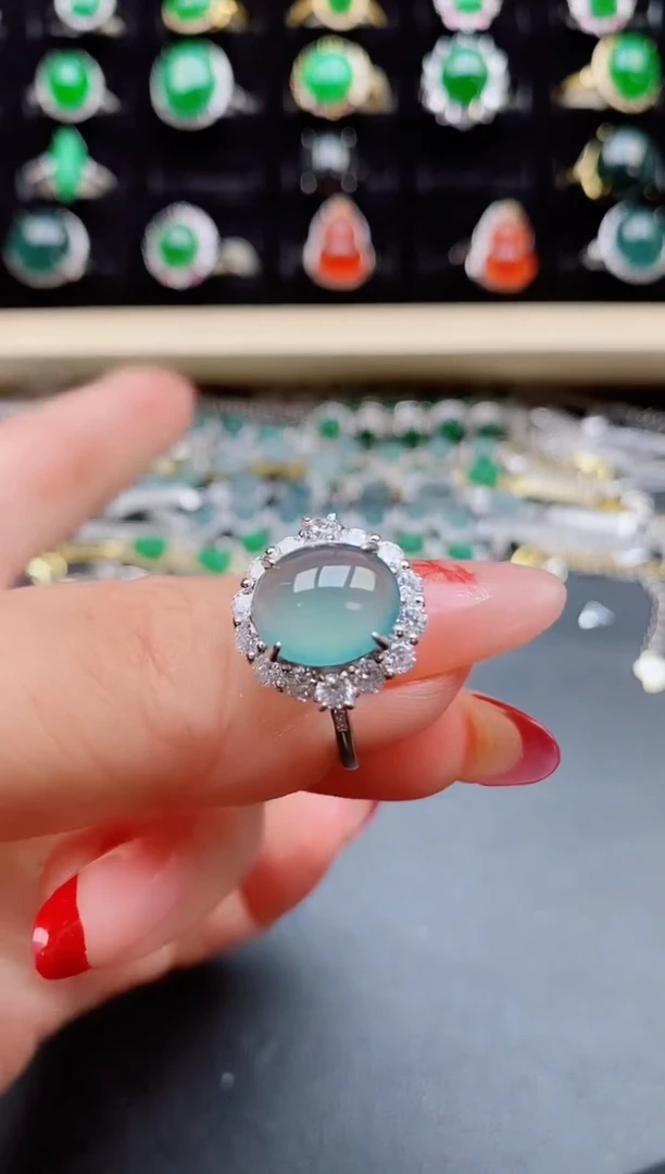 【闪购商品】翡翠戒指银S925镶嵌31321