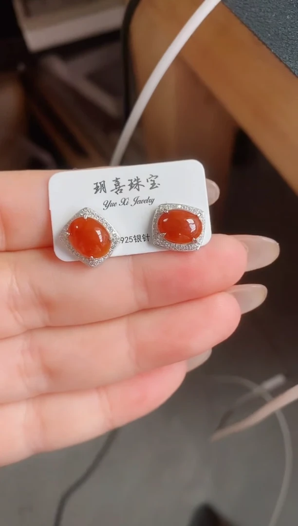 银S925镶嵌戒指翡翠1