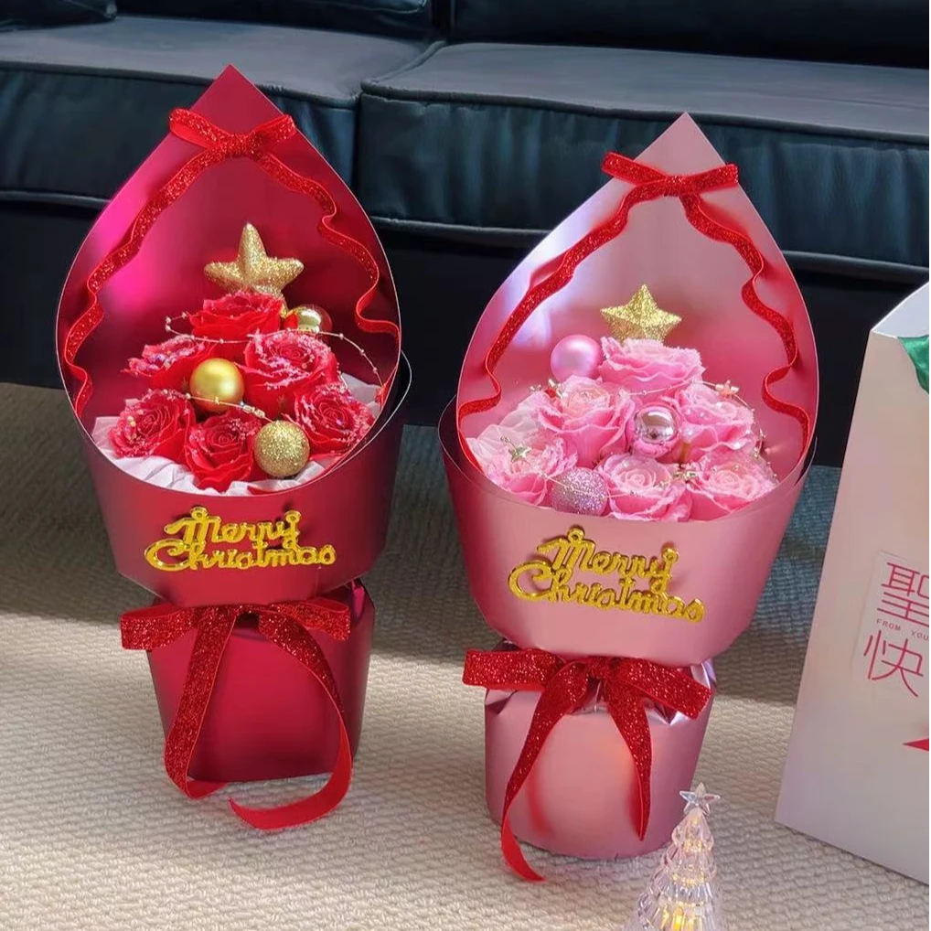 高级感双面哑光造型纸加厚防水包装纸鲜花店花艺资材