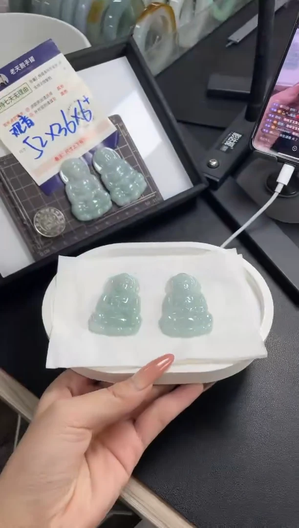 【闪购商品】翡翠挂件未镶嵌观音FL8配绳/多样性发其一CP