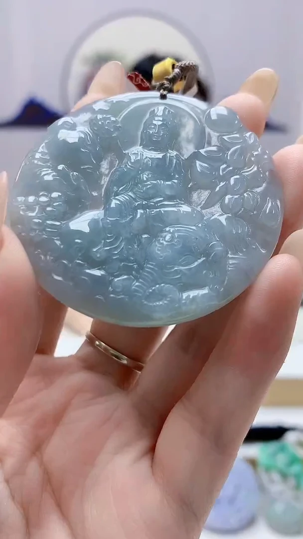 未镶嵌定制翡翠5155DD-毛货挂件21