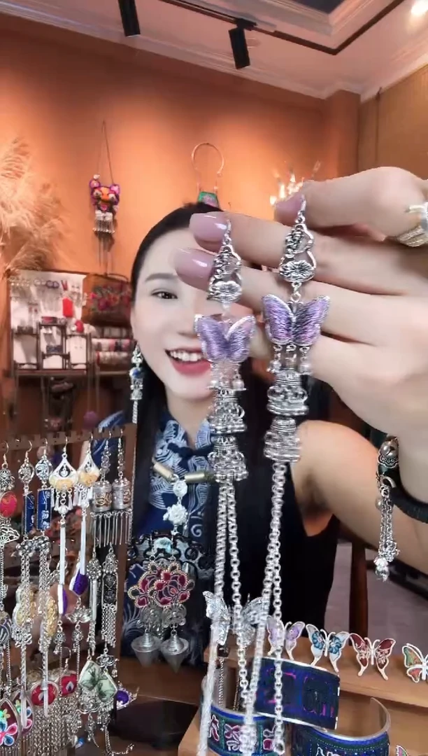 刺绣纯手工民族风耳环