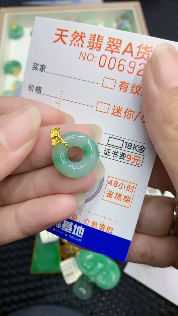 【闪购商品】翡翠颈饰18K金镶嵌            8