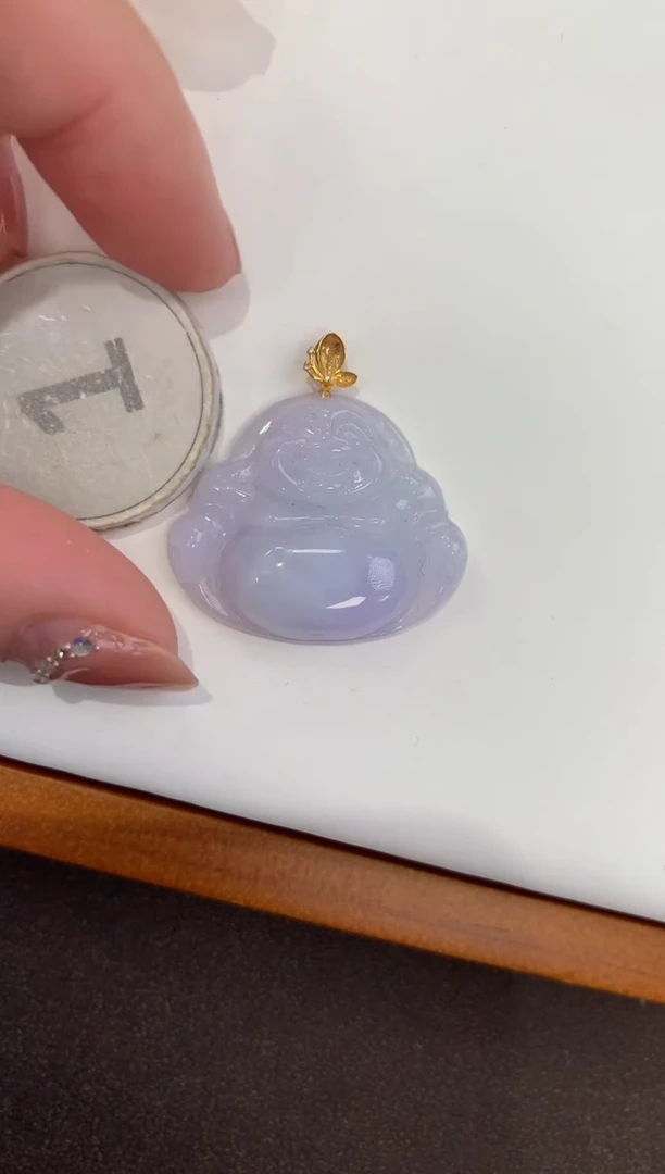 颈饰18K金镶嵌翡翠天然缅甸a货翡翠(多样性发其一)