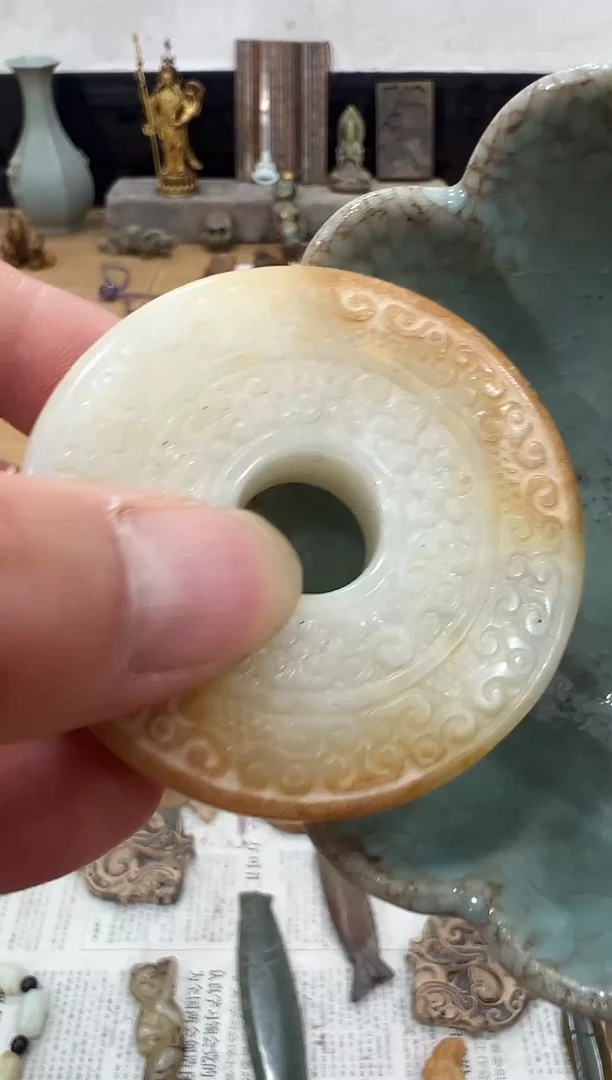 瓷片手工，手绘，陶瓷