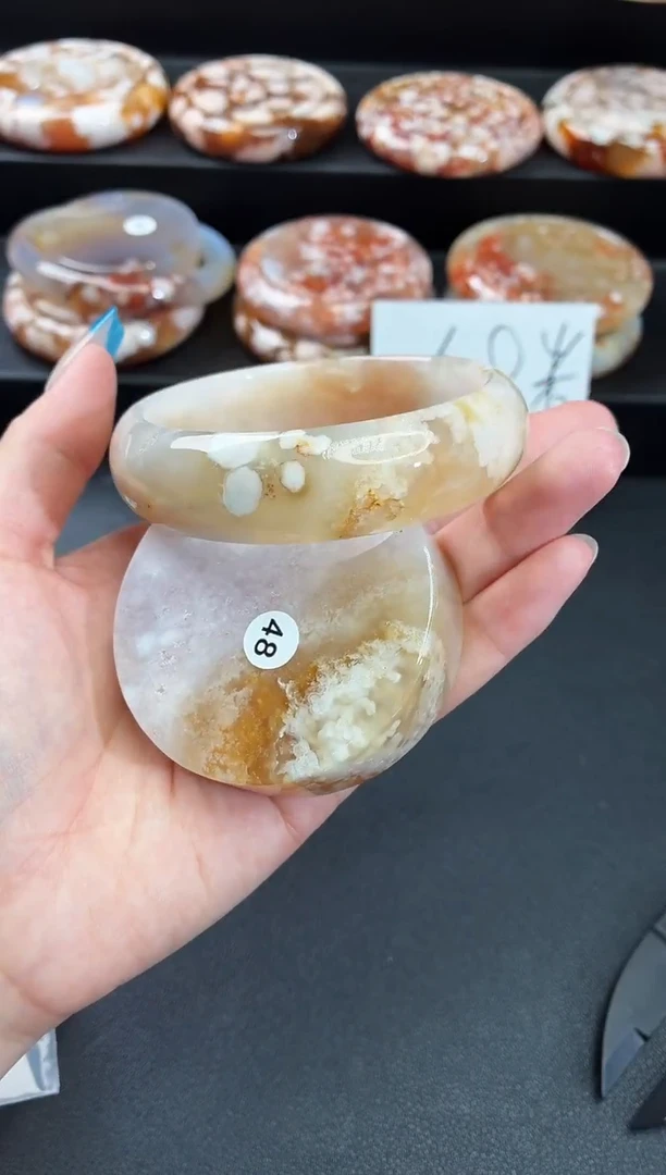 手镯玛瑙/玉髓未镶嵌石英质玉63圈60带/61(赠送镯心)