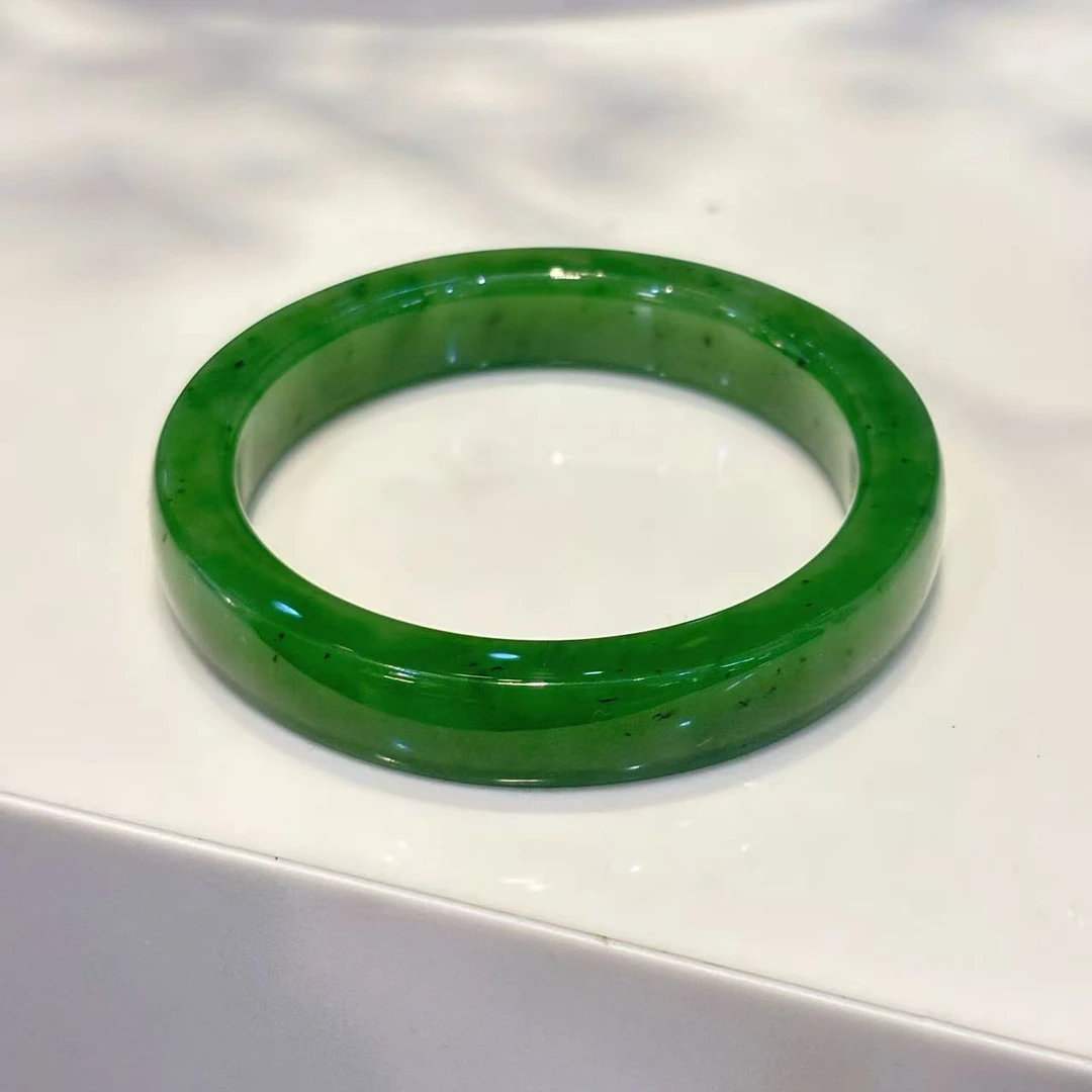 【壹芳珠宝】天然原矿和田玉方镯手镯（大约12*9mm）