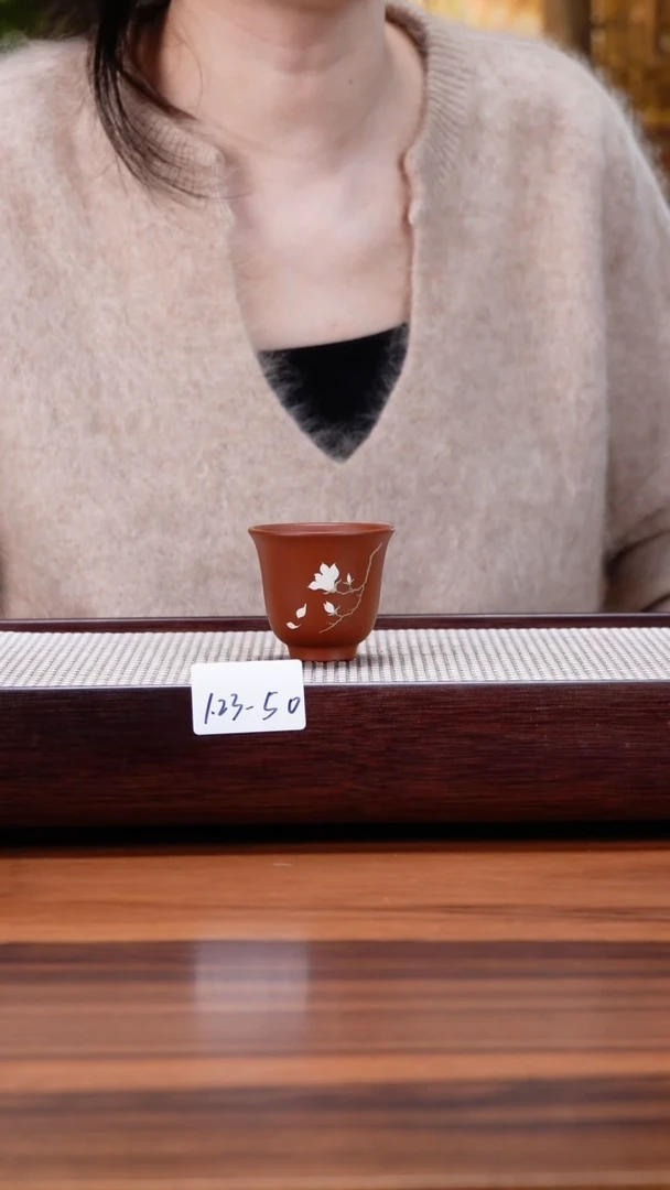 【闪购商品】紫砂茶壶1.23-50 朱泥 泥绘 主人杯