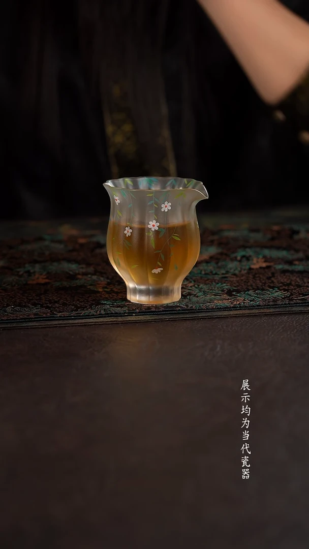 陶瓷杯周边琉璃心缘甄加彩公道 柳叶吊篮