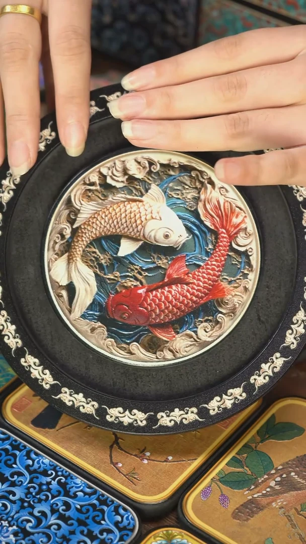 壹藏贰宝双鱼小壶承