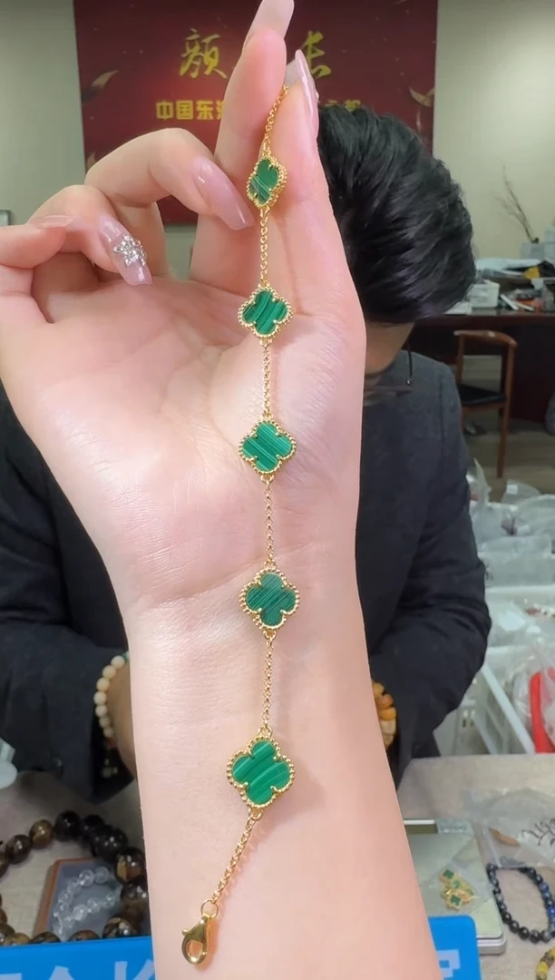 【闪购商品】孔雀石手链银S925镶嵌多样性发一件 099