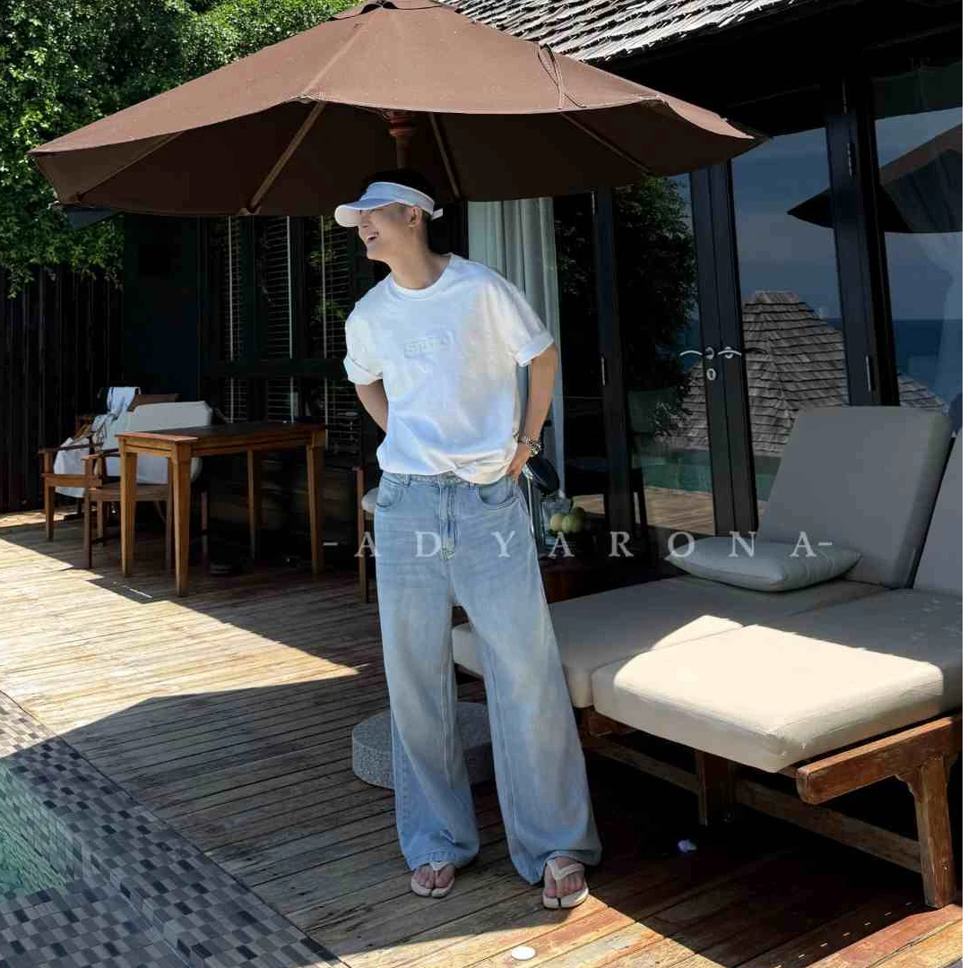 【素系列·山白】10盎司超软夏薄款宽松季莱赛尔天丝面料牛仔裤百搭