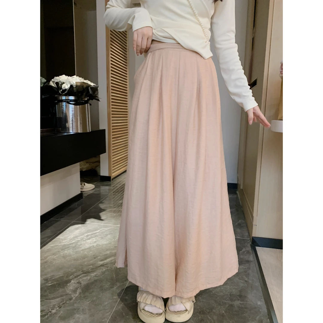 安璃 春夏肌理感休闲阔腿裤