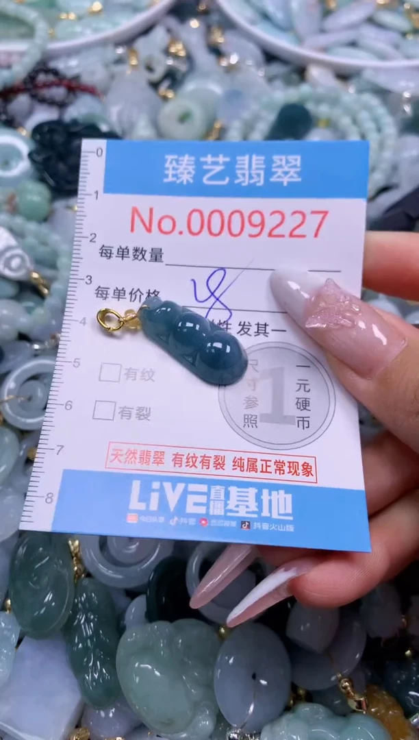 翡翠未镶嵌颈饰9227