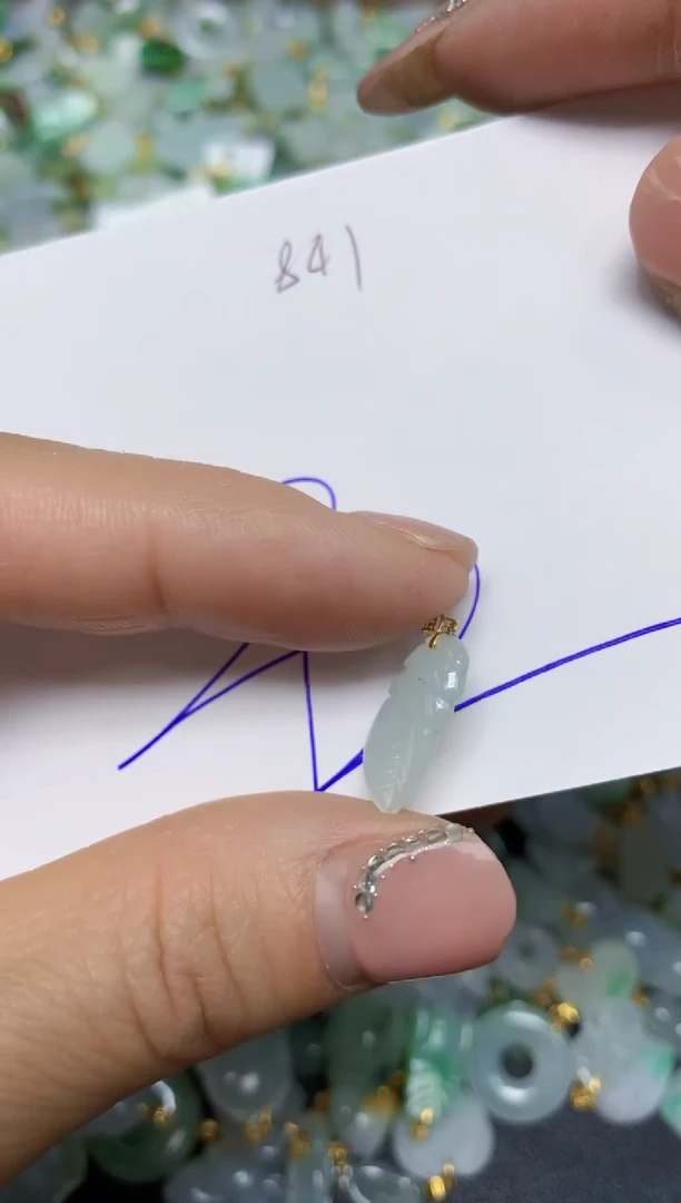 【闪购商品】翡翠挂件18K金镶嵌 天然翡翠A货