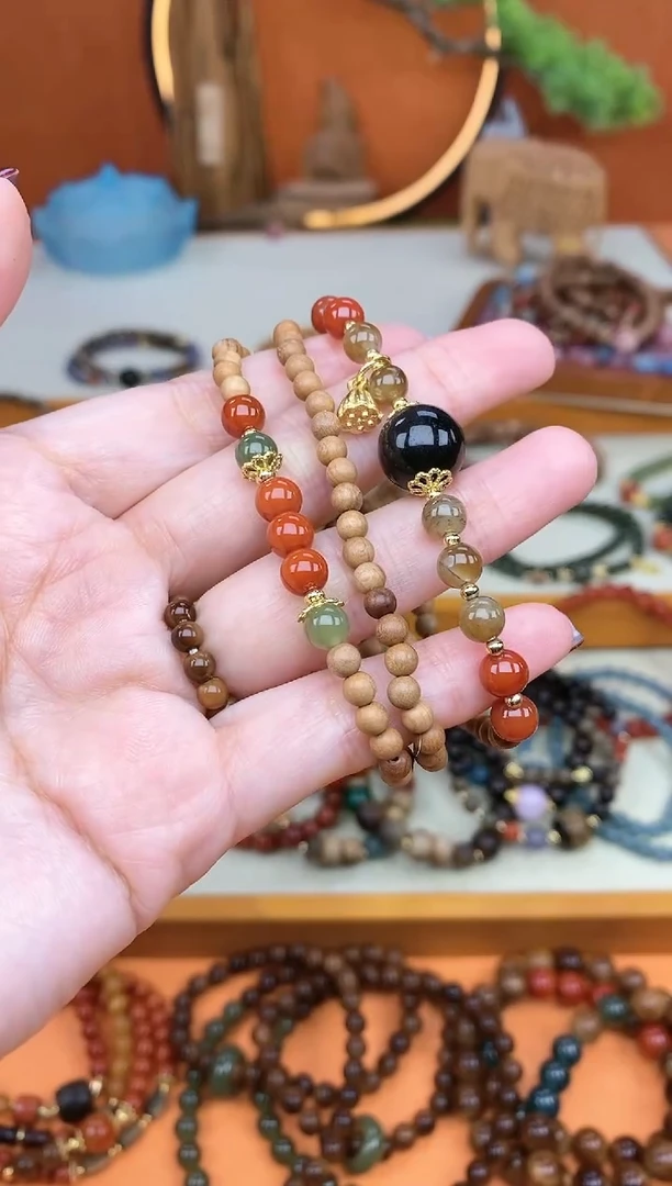 【闪购商品】檀香木手串未镶嵌04老山檀香三圈手串